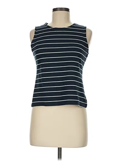 Pre-owned Adrienne Vittadini Sleeveless T-shirt In Blue