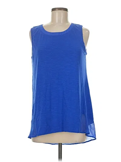 Pre-owned Adrienne Vittadini Sleeveless T-shirt In Blue