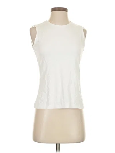 Pre-owned Adrienne Vittadini Sleeveless T-shirt In Ivory
