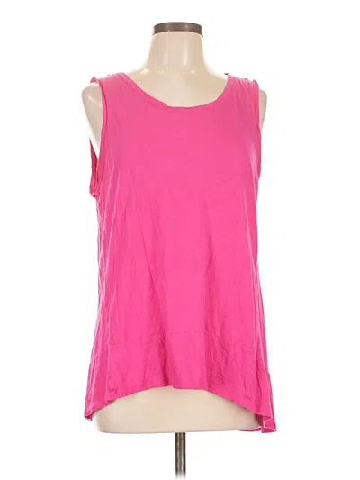 Pre-owned Adrienne Vittadini Sleeveless T-shirt In Pink