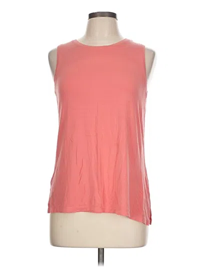 Pre-owned Adrienne Vittadini Sleeveless T-shirt In Pink