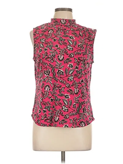Pre-owned Adrienne Vittadini Sleeveless T-shirt In Pink