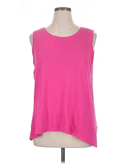 Pre-owned Adrienne Vittadini Sleeveless T-shirt In Pink