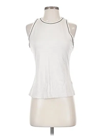 Pre-owned Adrienne Vittadini Sleeveless T-shirt In Silver
