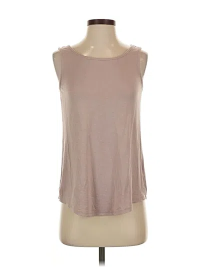 Pre-owned Adrienne Vittadini Sleeveless T-shirt In Tan