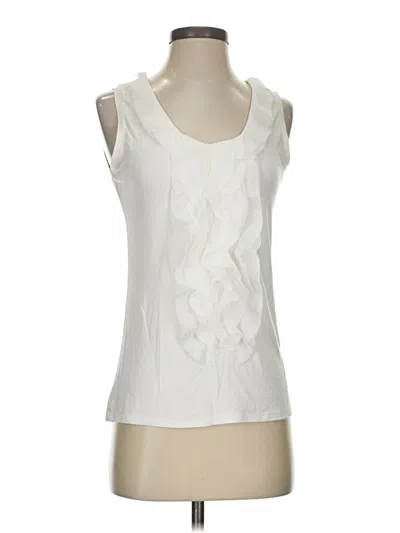 Pre-owned Adrienne Vittadini Sleeveless T-shirt In White