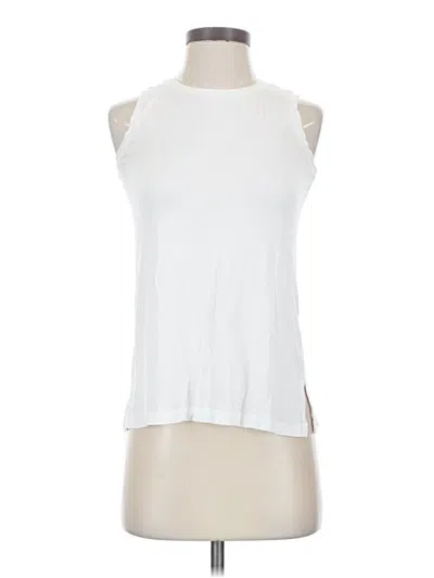 Pre-owned Adrienne Vittadini Sleeveless T-shirt In White