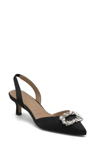 Adrienne Vittadini Suzer Jewel Embellished Pump In Black