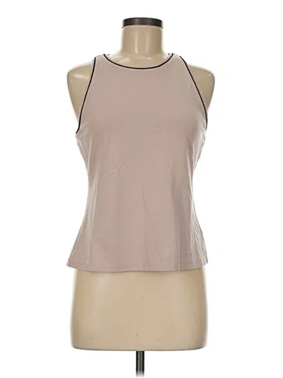 Pre-owned Adrienne Vittadini Tank Top Tan Halter Neckline Tops