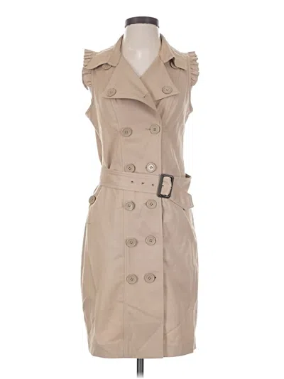 Pre-owned Adrienne Vittadini Trenchcoat In Tan