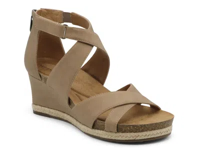 Adrienne Vittadini Trots Wedge Sandal In Brown