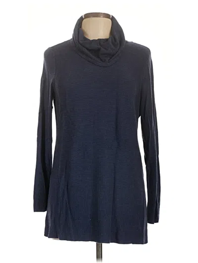 Pre-owned Adrienne Vittadini Turtleneck Sweater In Blue