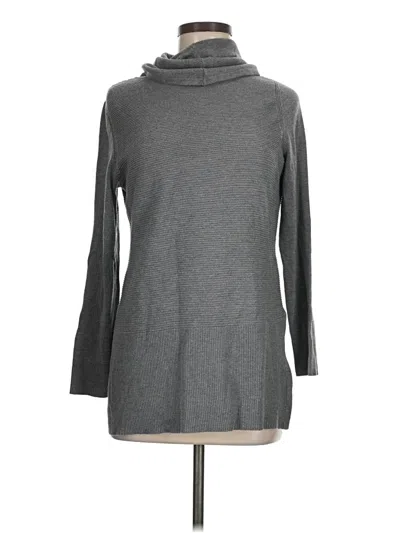Pre-owned Adrienne Vittadini Turtleneck Sweater In Gray