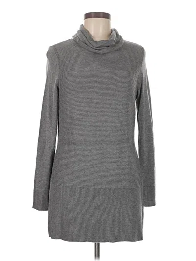 Pre-owned Adrienne Vittadini Turtleneck Sweater In Gray