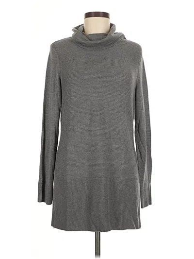 Pre-owned Adrienne Vittadini Turtleneck Sweater In Gray