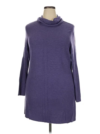 Pre-owned Adrienne Vittadini Turtleneck Sweater In Purple