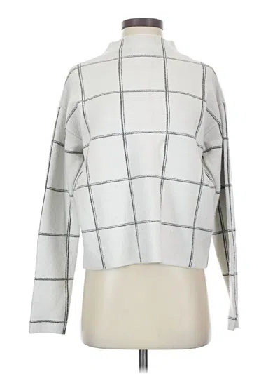 Pre-owned Adrienne Vittadini Turtleneck Sweater In Silver
