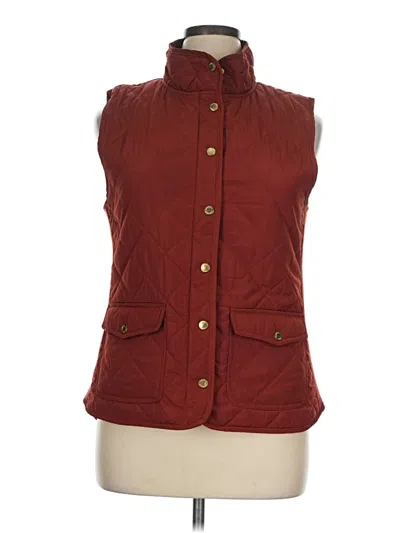 Pre-owned Adrienne Vittadini Vest In Burgundy