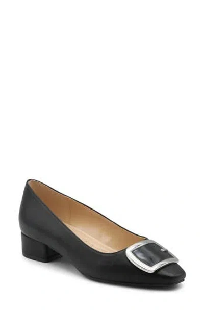 Adrienne Vittadini Vic Buckle Kitten Heel Pump In Black