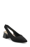 Adrienne Vittadini Vocal Slingback Pump In Black Knit