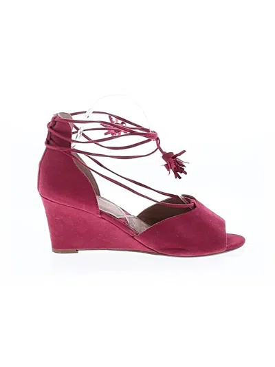 Pre-owned Adrienne Vittadini Wedges In Pink