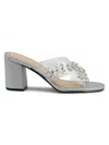 Adrienne Vittadini Women's Avenue Block Heel Sandals In Silver