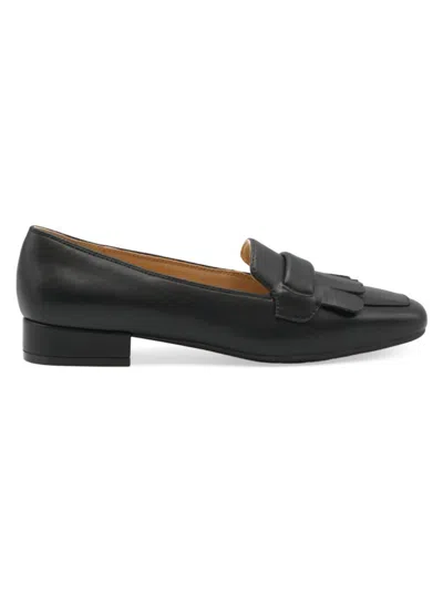 Adrienne Vittadini Women's Geryl Kilt Fringe Loafers In Black