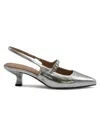 Adrienne Vittadini Scooter Mary Jane Slingback Pump In Silver