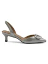 Adrienne Vittadini Suzer Jewel Embellished Pump In Silver