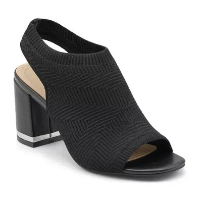 Adrienne Vittadini Womens Anroll Heeled Sandals In Black