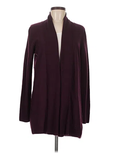 Pre-owned Adrienne Vittadini Wool Cardigan Sweater In Burgundy