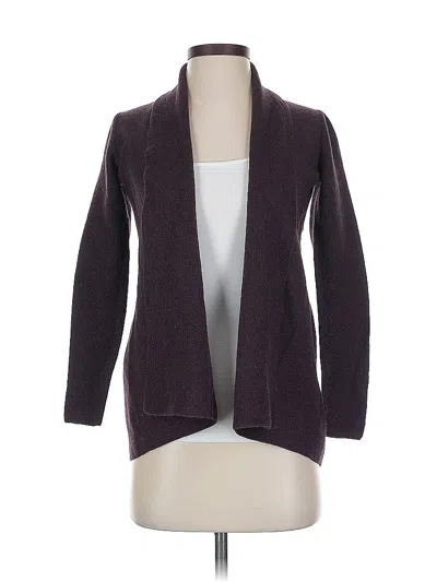 Pre-owned Adrienne Vittadini Wool Cardigan Sweater In Purple