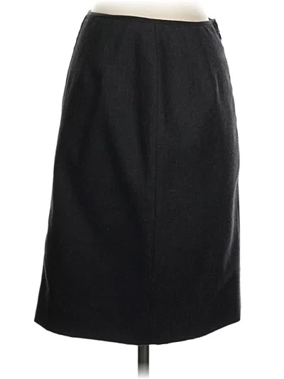Pre-owned Adrienne Vittadini Wool Skirt In Black