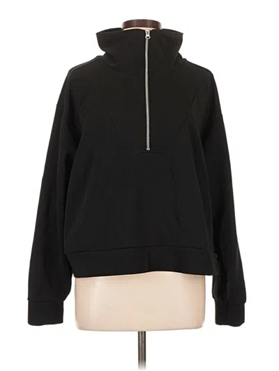 Pre-owned Adrienne Vittadini Zip Up Hoodie In Black