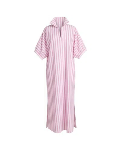Adrienne Women's Blakely Ten Stripe Dress In Pink