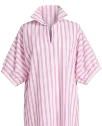 Adrienne Women's Blakely Ten Stripe Dress In Pink In White
