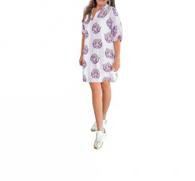 Adrienne Women's Charlotte Dress In Purple Gaze In Multi