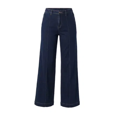 Adrift Clothing Blue Adrift Denim Wide Leg Jeans In Dark Wash