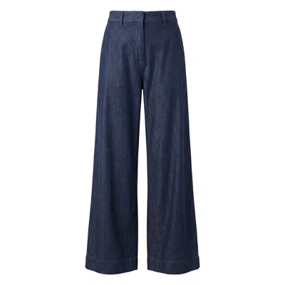 Adrift Clothing Women's Blue Marin Chambray Pant In Dark Wash In Multi
