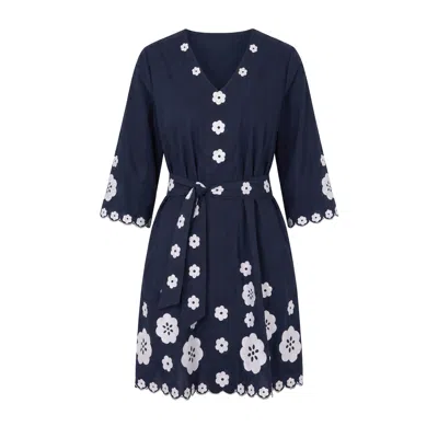 Adrift Clothing Women's Blue Sacha Shift Dress In Serenata
