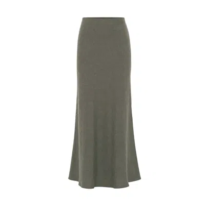 Adrift Clothing Women's Green Katie Bias Cut Skirt In Dusty Sage
