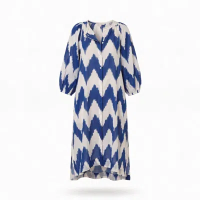 Adrift Clothing Women's Mandy Tunic Dress In Chevron Blue