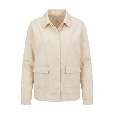 Adrift Clothing Women's Neutrals Hudson Denim Oversized Jacket In Stone In Multi