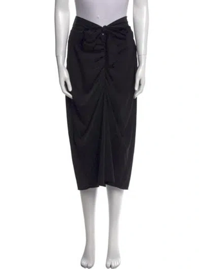 Pre-owned Adrøit Atelier Midi Length Skirt In Black