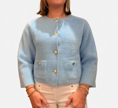 Adroit Atelier Bronte Cardigan Sweater In Blue