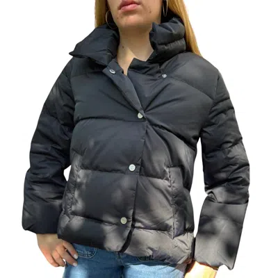 Adroit Atelier Bunta Funnel Down Jacket In Black In Gray