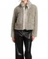 Adroit Atelier Carrie Faux Fur Coat In Cloud In Gray