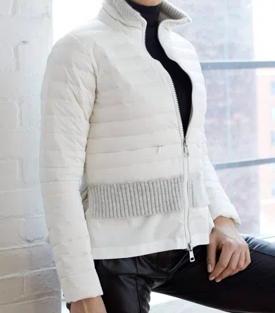 Adroit Atelier Lilly Lightweight Quilted Down Jacket In Marshmallow In White