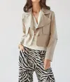 Adroit Atelier Ninon Linen Blend Jacket In Sand