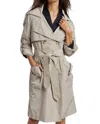 Adroit Atelier Raphael Trench Coat In Birch In Grey